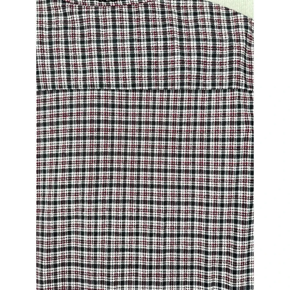 Vintage Haband Casual Joe Men's XL Plaid Pearl Snap Western Shirt Cotton 0434